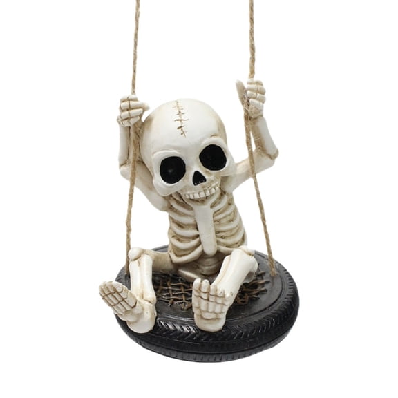 PatungKu Hanging Skeleton Statue Decors Swing Figurines Sculptures Ornament for Outdoor Indoor Garden Decors