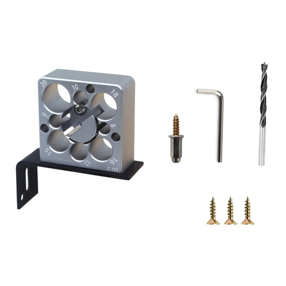 PatungKu Heavy Duty Aluminum Dowel Maker Attachment Suitable For Power Drills 8 Adjustable Hole Setting Customizable Wood Joints