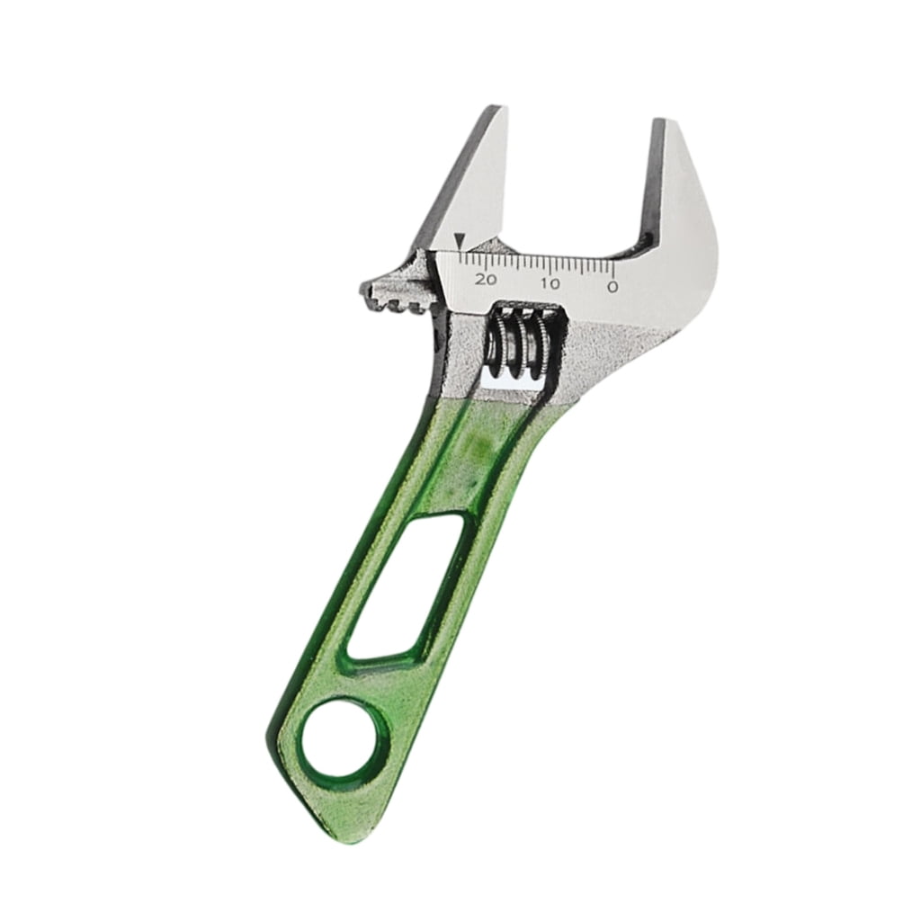 PatungKu Heavy Duty Carbon Steel Adjustable Wrench Short Shaft Wide Opening Pipe Fitting Tool