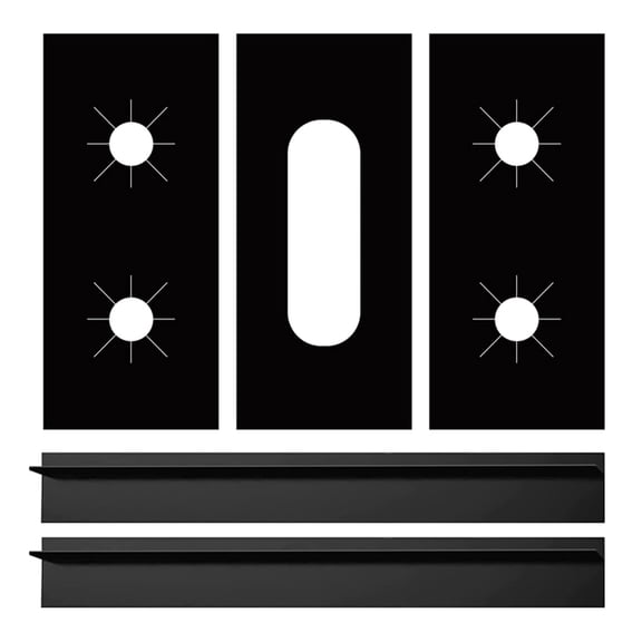 PatungKu High Temperature Resistant Kitchen Range Splatter Guard 5-Hole Gas Stove Pad Non Stick Stovetop Protector Liner