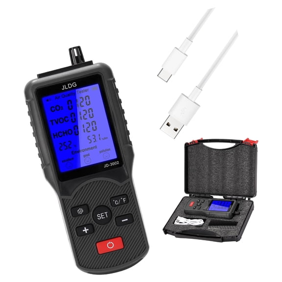 PatungKu Home Air Quality Monitors CO2 Meter CO2 TVOC HCHO Carbon Dioxide Detectors