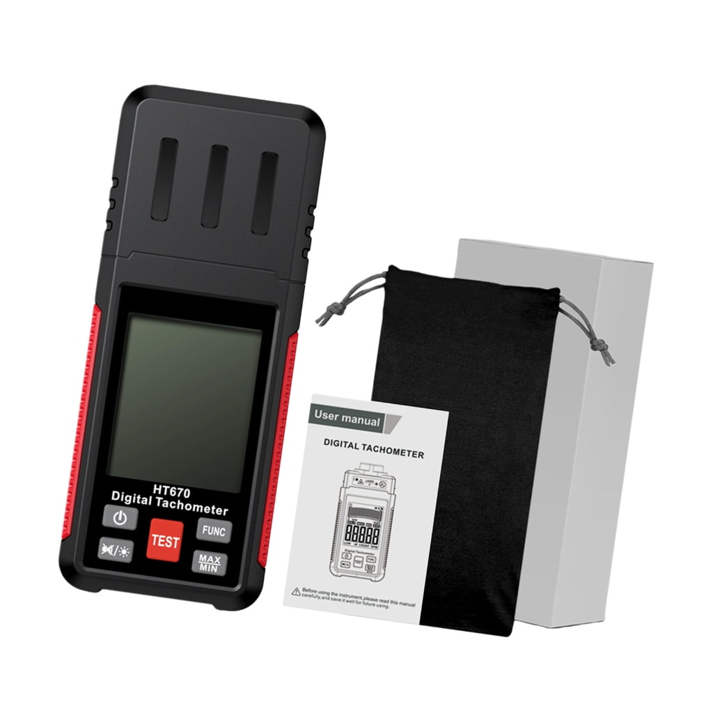 PatungKu Industrial Digital Tachometer Double Mode Operation LCD ...