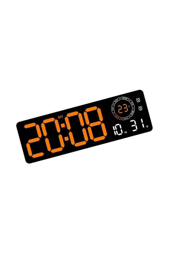 LED Illuminating Digital Clock With Time Temperature Date Display Remote Control Easy Installation Home Office Decors