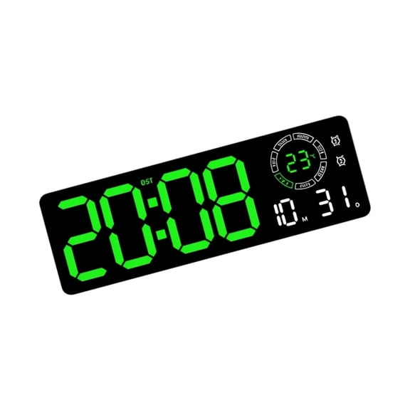 PatungKu LED Illuminating Digital Clock With Time Temperature Date Display Remote Control Easy Installation Home Office Decors