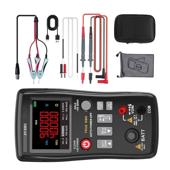 PatungKu Lightweight Permanent 4.5Digit Display Multimeter Battery Tester Meter For Field Work Workshop Electrical Diagnostics