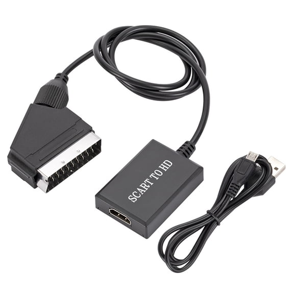 PatungKu Low Power SCART to HDTV Adapter for Stable Video Transfer from Old Player to HDTV TVs with 720p 1080p Support