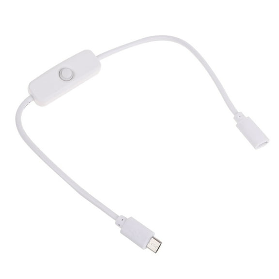 PatungKu Micro USB Female to Male Extension Cable with 501 Button Switch for