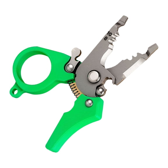 PatungKu Mini Fishing Line Cutter, Lightweight Aluminum Wire Stripper for Wire Stripping Splitting Trimming and Crimping