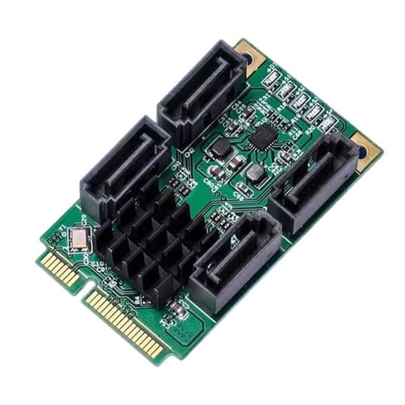PatungKu Mini PCIe to SATA3.0 Controller Card 4 Independent Port AHCI Compatible for Laptop Upgrades