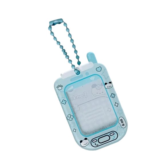 PatungKu Modern Acrylic Phone Shape Mini Card Case Photocard Holder for Multiple Usage