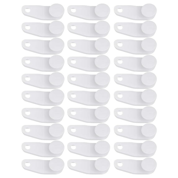PatungKu Multipurpose Curtain Track Gliders Hook 30/60Pcs Plastic Traverses Rod Sliders