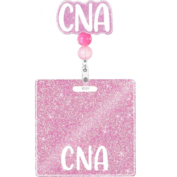 PatungKu Nurse Badge Buddy Badge Holder Glittering Badge Reels Nurse Badge Cards
