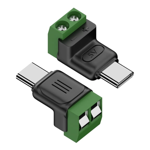 PatungKu Plastic Metal Phone Charging Connector with Green Terminal Not Welding Required