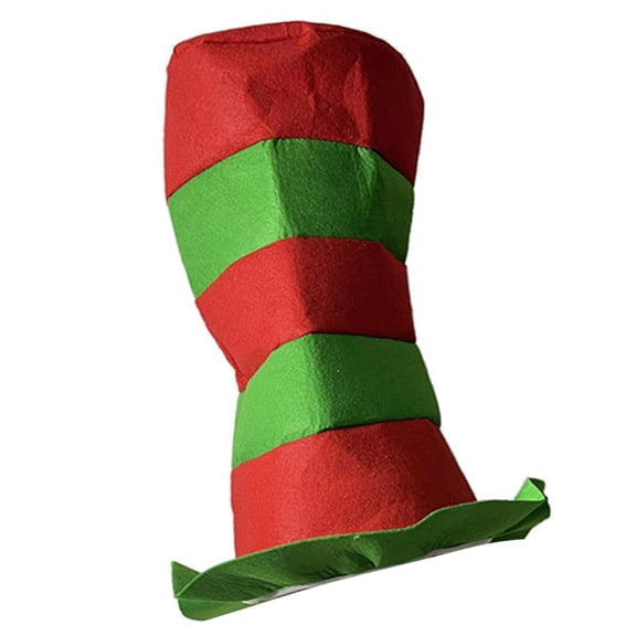 PatungKu Playfulness Stripe Hat Dramatic Hat Magicians Hat Decoration Stylish High Hat