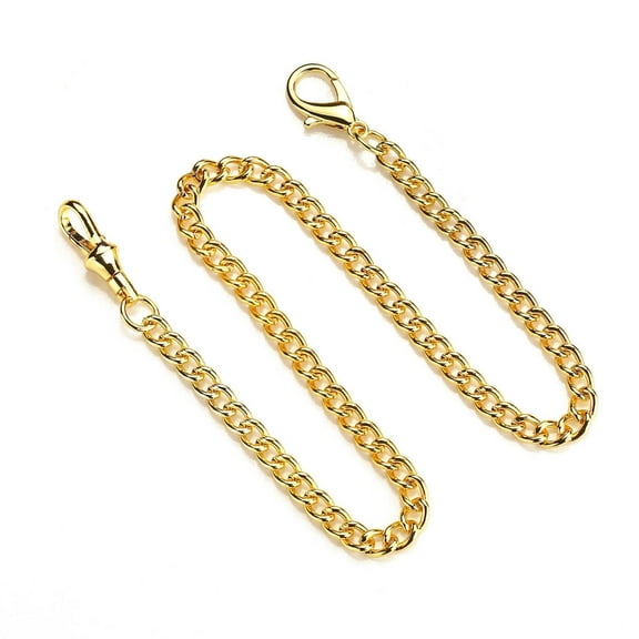 PatungKu Pocket Watch Chain Vintage T-Bar Watch Chain Link Keychain for Men Women Pendant