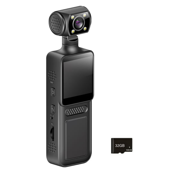 PatungKu Portable 4K Handheld Sports Pocket Camera Display 180 Degree Rotatable Video