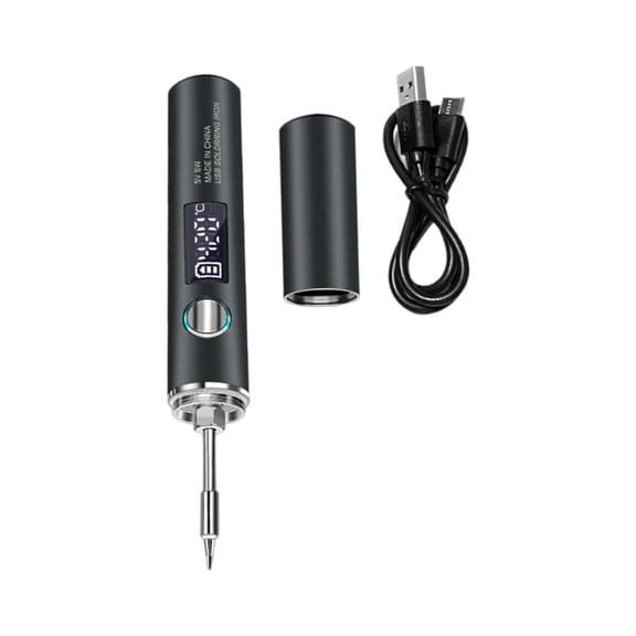PatungKu Portable Soldering Iron 15s Fast Heating USB Rechargeable 5 Temp Modes