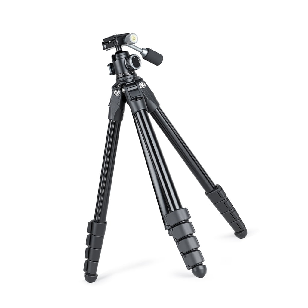 PatungKu Professional Lightweight Aluminum Tripod For Camera Photography Live Streaming Adjustable Height 360 Rotation Optional