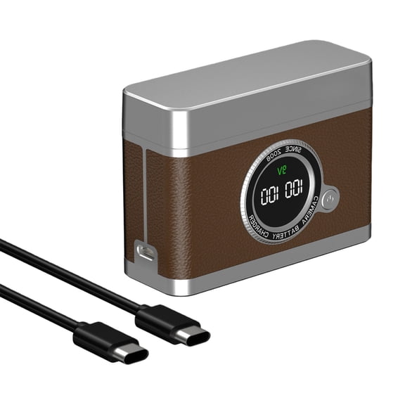 PatungKu Quick Charging Double Battery Charger LCD Real Time Display Various Camera Models