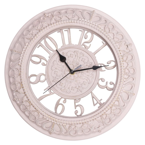 PatungKu Quiet Operations Round Clock 12inch Decorative Wall Clock Adds Sophistication for Living Space