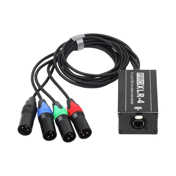 PatungKu RJ45 To 4 Channel XLR Sound 3Pin Splitter For Cable Networking Extension Stage Studio Recording Connector Accessories