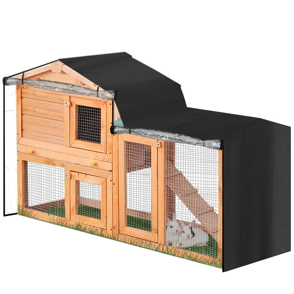 PatungKu Rabbit Hutch Cover Thermal Covers for Cage with Pointed Window Easy to Install
