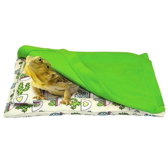 PatungKu Reptile Sleeping Bag with Detachable Pillow Fixed Blanket Comfortable Sleeper for Bearded Dragon Leopard Gecko Lizard