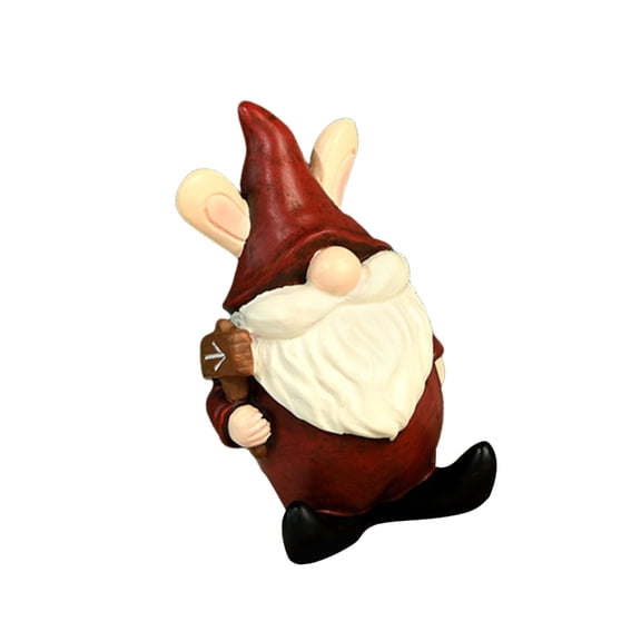 PatungKu Resins Santa Gnomes Elf Miniature Figurine for Christmas Celebration Decoration