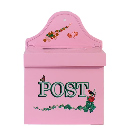 PatungKu Rustproof Outdoor Mailbox Wall Mounted Iron Construction Antique Finish Secure Privacy Lock Design