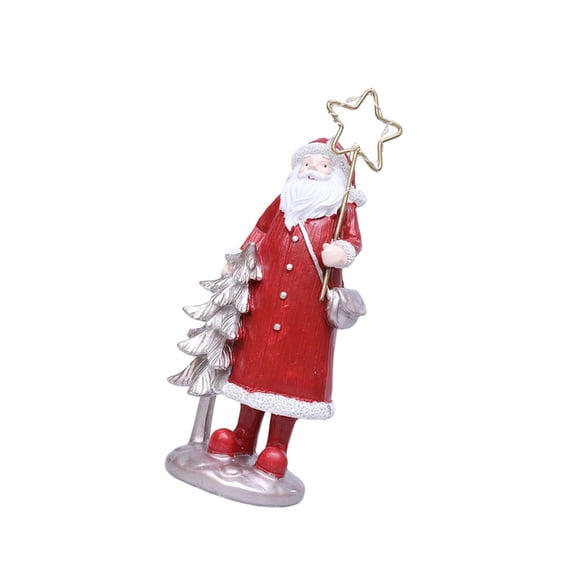 PatungKu Santa Clauses Figurine Christmas Santa Clauses Statues with Light Centerpieces
