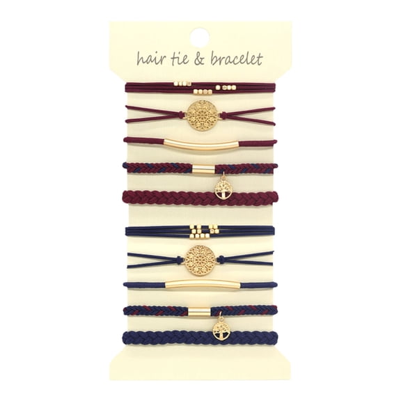 PatungKu Set Of 10 High Elasticity Hair Scrunchies Bracelets Hair Styling Tool Hair Rope For Curly And Long Hair