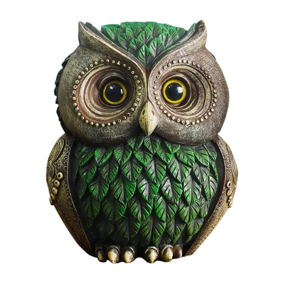 PatungKu Small Sculpture Owl Figurine,Cute Big Eyes Owl Statue,Gift for Owl Lover