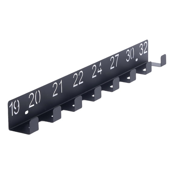 PatungKu Space Saving Black Metal Wrench Rack With Hooks For Home Office Space Saving Iron Wall Tool Organizers Container