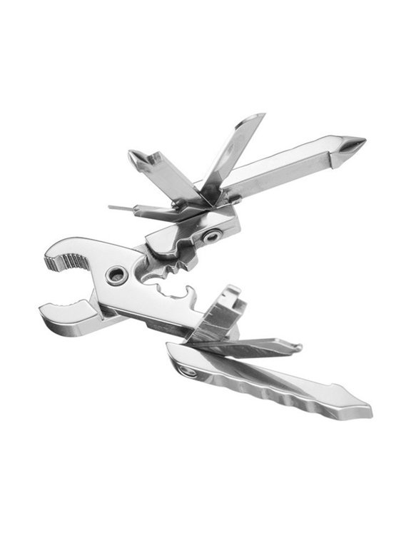 Stainless Steel 15 In 1 Folding Key Chain Multifunctional Pocket Multitool Plier