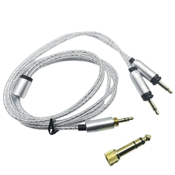 PatungKu Tangles Proof Headphone Extension Wire Double Interfaces Support For Mobile Devices