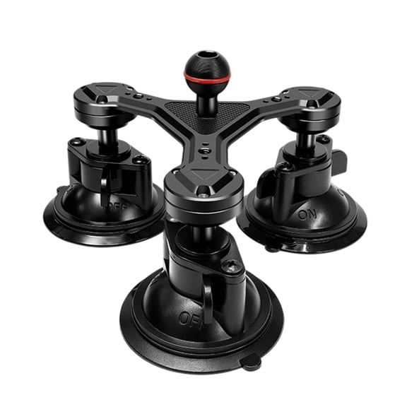 PatungKu Triple Suction Cup Base Action Camera Mount Car Windshield Window Mount Holder