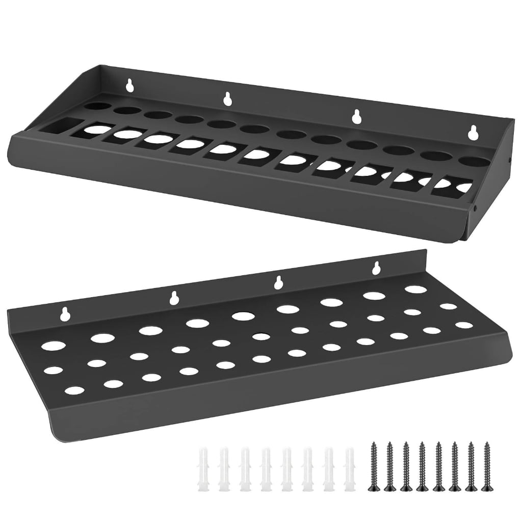 PatungKu Two Layer Wall Mounted Tool Storage Rack Heavy Measure Steel ...