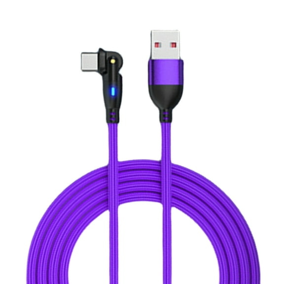 PatungKu USB to Type C Fast Charging Cable 180 Degree Rotate Data Cord for Smartphone