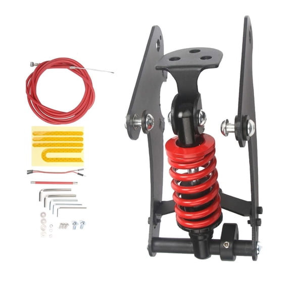 PatungKu Upgraded Scooter Shock Absorbers Enhanced Taillight Electric Scooter Spring Shock for Improved Stability