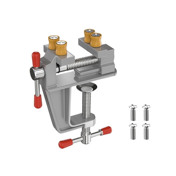 PatungKu Workbench Clamps Mini Table Workbench Vise Rotatable Lock Clamp Hobby Craft Repair Tool Adjustable Portable Work Workbench Vise Drill
