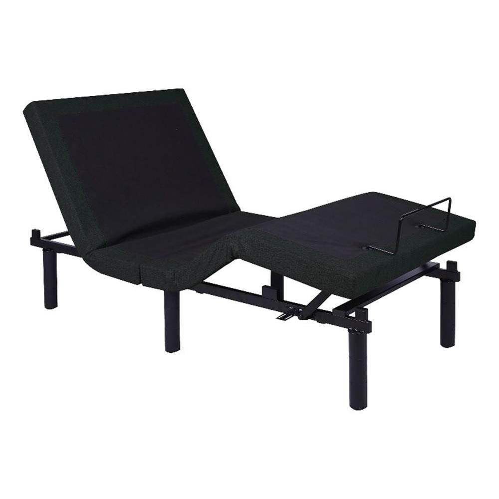 King Black Metal Adjustable Bed with Dual Motors and USB Ports