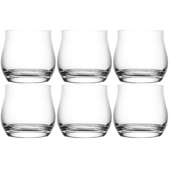 Patzino® Premium European Ultra Clear Crystal Sheer Fine Rim Glass Set (Whiskey 11 oz / 6 Piece Set)