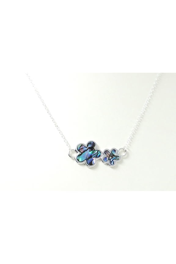 Paua Shell Flower Necklace