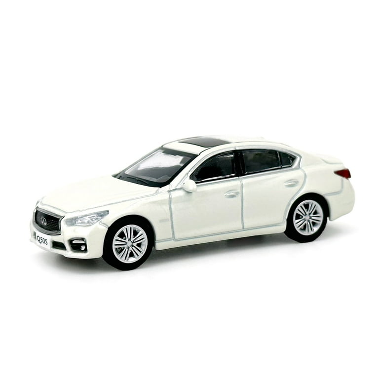 インフィニティ Q50 ミニカー ホワイト Paudi Model Infiniti Q50S White Diecast Toy Car, 1:64 Scale