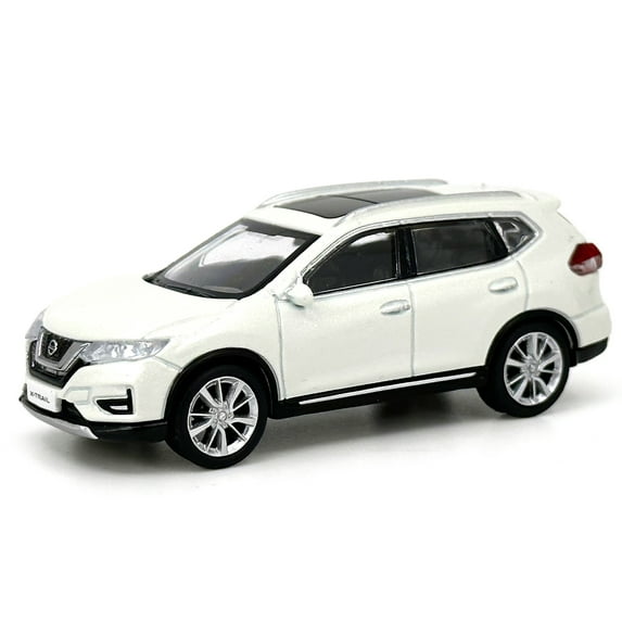 Paudi Nissan X-trail 2018 Diecast Model Miniature Toy Car Play Vehicle, Metal White, 4.2 oz