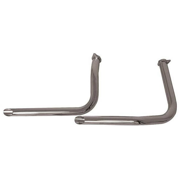 Paughco 1.75" Chrome Slash Cut Drag Pipes Exhaust System (DS735EVOS)