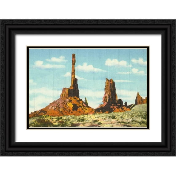 Paul, Alan 24x17 Black Ornate Wood Framed with Double Matting Museum Art Print Titled - Totem