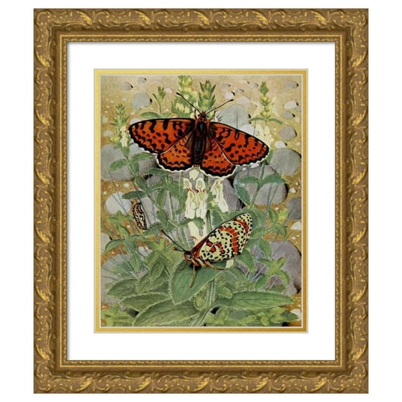 Paul-Andre Robert 15x18 Gold Ornate Wood Frame and Double Matted Museum Art Print Titled - The Orange Melitee (1934)