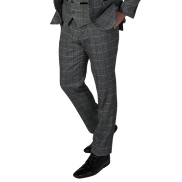Paul Andrew Harris - Men's Grey Tweed Trousers
