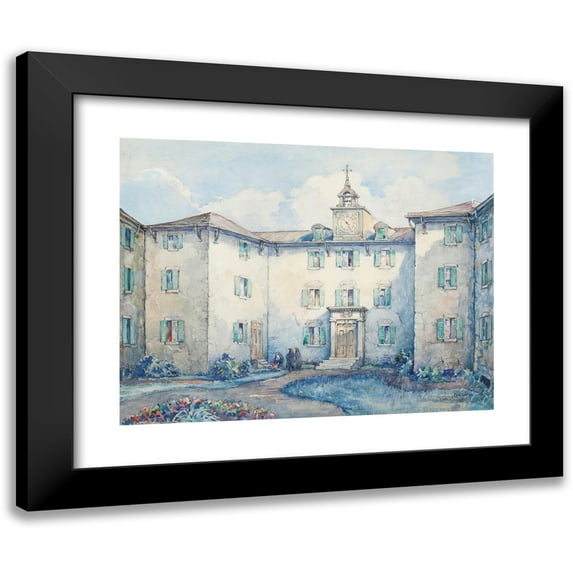 Paul Archibald Octave Caron 14x12 Black Modern Framed Museum Art Print Titled - Sulpician Seminar